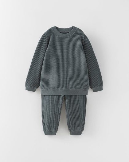 Waffle Textured Plush Set